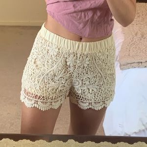 Floral Crochet Shorts